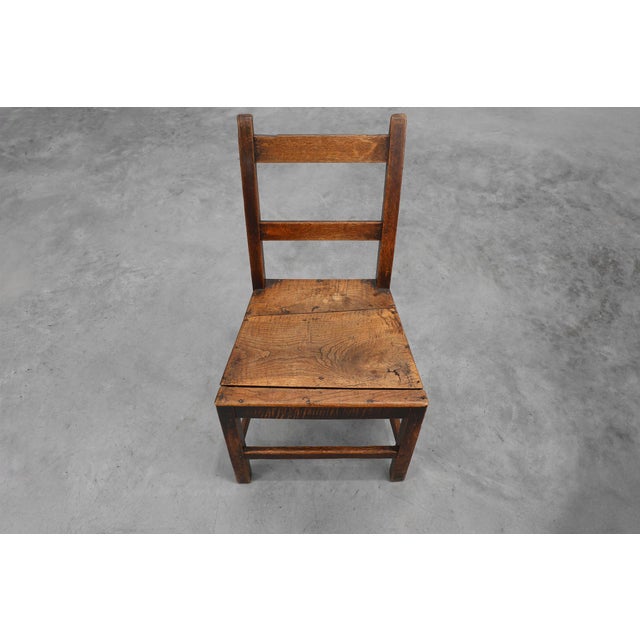 Antique Late 19th Century Oak Side Chair, Belgium For Sale - Image 10 of 17
