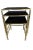Set of three (3) Mid-Century Modern gold gilt metal faux bamboo nesting table with amethyst glass tops largest measures:...