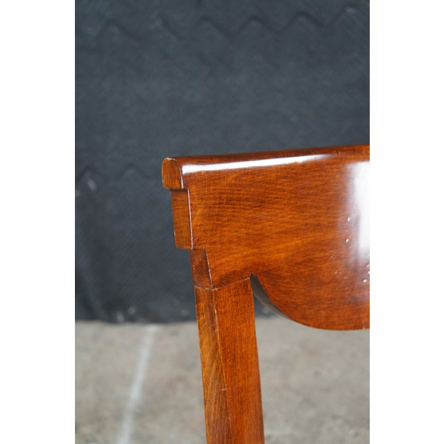 Late 20th Century Italian Fiorini Biedermeier Style Solid Cherry Klismos Side Dining Chairs- Set of 5 For Sale - Image 10 of 11