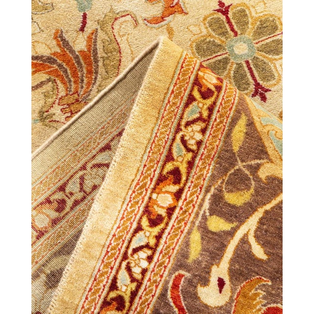 Mogul Collection Hand-Knotted Area Rug - Yellow 8' 1" x 10' 8" For Sale In New York - Image 6 of 9