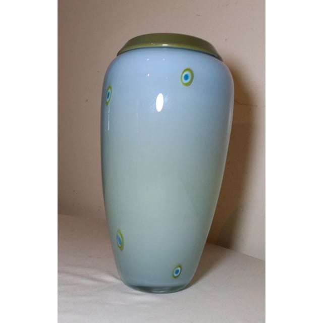 Up for sale is a large original Joel O'Dorisio art glass vase for Lost Angel studios in 2001. It's blown out of thick...
