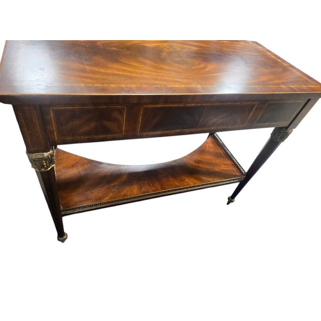 Maitland - Smith Late 20th Century Maitland-Smith Neoclassical Mahogany Console Table With Ormolu Mounts For Sale - Image 4 of 8