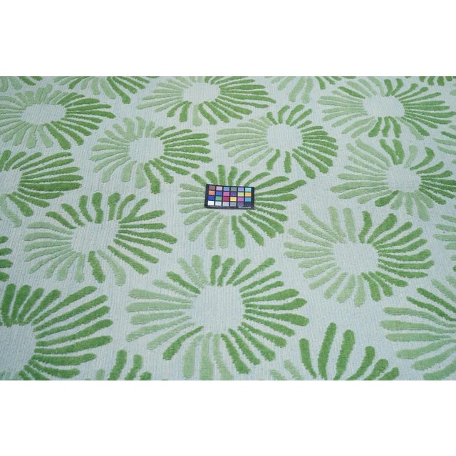 Green Sumak Rug 6' X 9' For Sale - Image 8 of 9