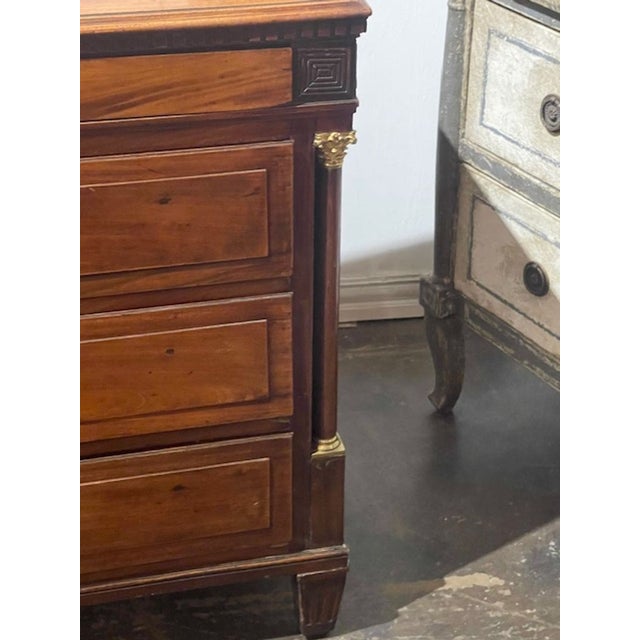 19th Century 19th C. French Walnut Empire Design Chest For Sale - Image 5 of 7