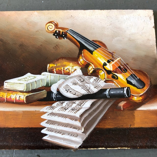 Original painting on wood 4 x 5 unsigned unframed