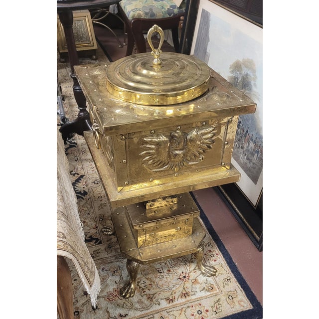 Antique Brass Wrapped Champaign or Ice Bucket For Sale - Image 17 of 18