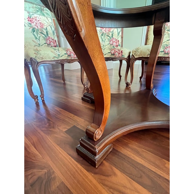 Transparent Round Glass Top Dining Table & 8 Chairs, Set of 9 For Sale - Image 8 of 11