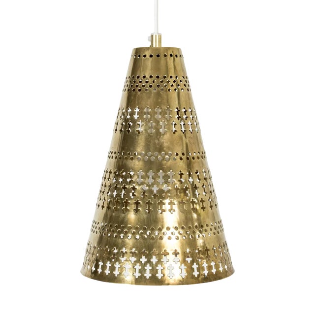 Modern Brass Pendant Light by Hans Bergström, 1950s For Sale
