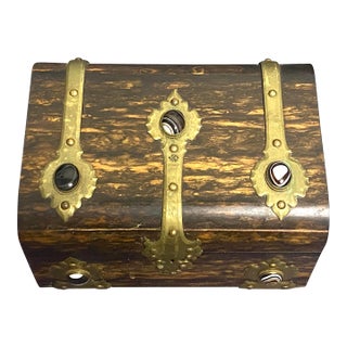 Rare! 19th Century Victorian Letter Box Crafted From Exotic Coromandel Wood For Sale