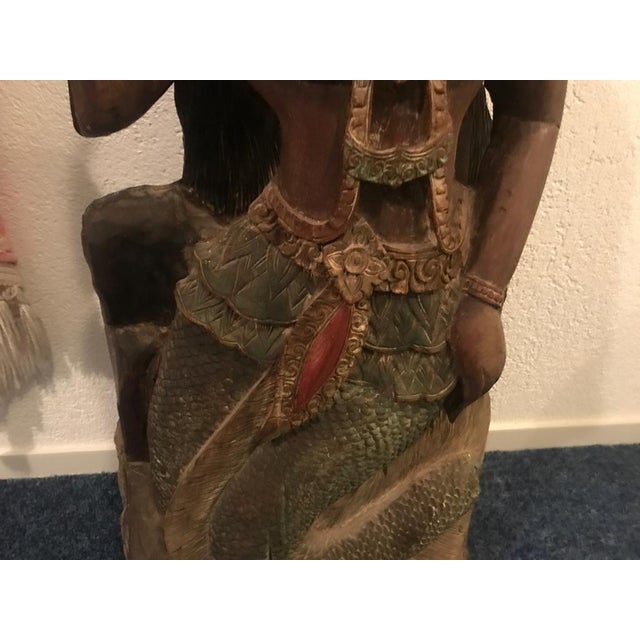 Early 19th Century 19th C. Folk Art Brown Wood Sculpture For Sale - Image 5 of 12