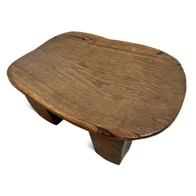African Vintage Lobi Wood Stool For Sale - Image 3 of 7