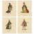 Paper European School, Polish Royal & Noble Costume, 1749, Paper Engravings, Set of 4 For Sale - Image 7 of 9
