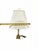 Hollywood Regency Solid Brass Candlestick Table Lamp Empire Shade For Sale - Image 4 of 5