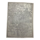 Antique 1920s Atlanta Georgia City Map For Sale