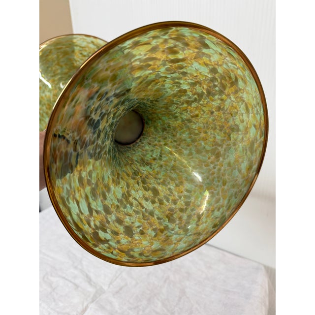 Cohn-Stone Studios Aurora Flared Art Glass Vase For Sale - Image 4 of 12