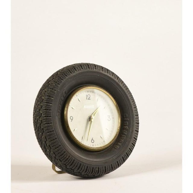 Metal Mid-Century Table Clock from Pirelli For Sale - Image 7 of 10