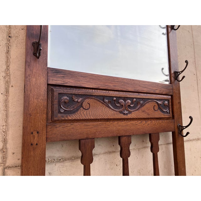 English Mahogany Hall Stand, 1890s For Sale - Image 6 of 14