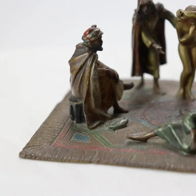 Bronze Antique Franz Bergman Cold Painted Bronze Figural Group Unsigned C1910 For Sale - Image 8 of 10