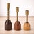 Modern Modern Metal Taper Candle Holder with Birch Base (Set of 3) For Sale - Image 3 of 6
