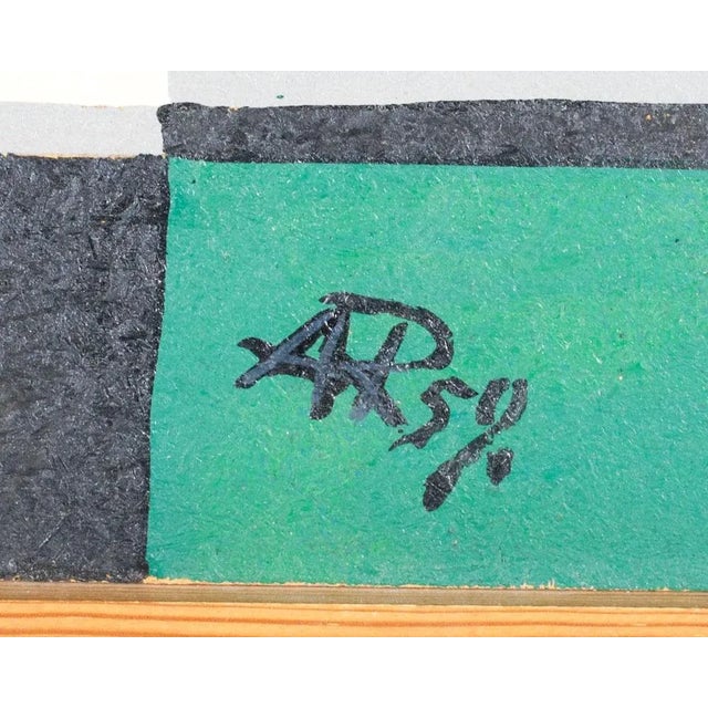 Cubist Artist, Composition with House, 1959, Painting, Framed For Sale - Image 3 of 5