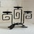 Brutalist Forged Candleholder in Metal For Sale - Image 3 of 4