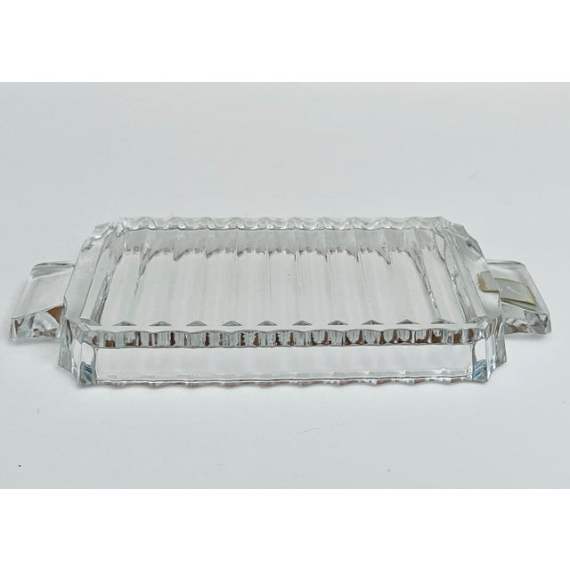 Mid 20th Century Fluted Crystal Soap Dish For Sale - Image 4 of 4