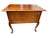 Beautiful Vintage Queen Anne-style Mahogany Wood Lowboy Dressing Table with a warm finish, featuring an overhanging top,...