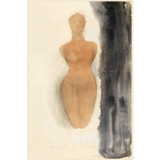 1900s Origin of the Greek Vase Vintage Nude Figure Art Print by Auguste Rodin - 36" X 54" For Sale