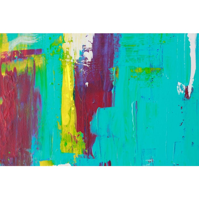 "Array - Diptych" Contemporary Abstract Mixed-Media Paintings by Jakki Jandrell - Set of 2 For Sale - Image 4 of 6