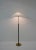 White Mid-Century Floor Lamp in Brass and Wood from Falkenbergs Belysning, Sweden, 1960s For Sale - Image 8 of 9