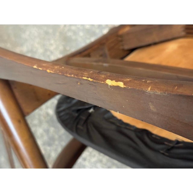 Set of 6 Mid-Century Walnut Dining Chairs by Stanley For Sale - Image 14 of 16