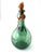 Glass Vintage Italian Green Glass Wine Demijohn Decanter For Sale - Image 7 of 9