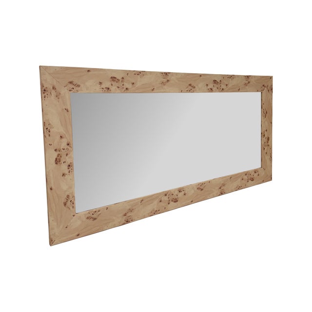 Contemporary Burled Wall Mirror For Sale - Image 3 of 6