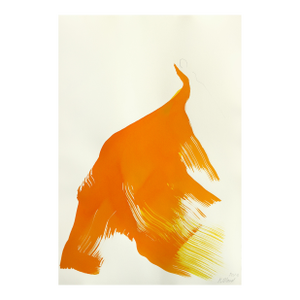 The Marigold Dress 4 - Minimalist Figurative Ink Painting on Paper Original Artwork by Bettina Mauel