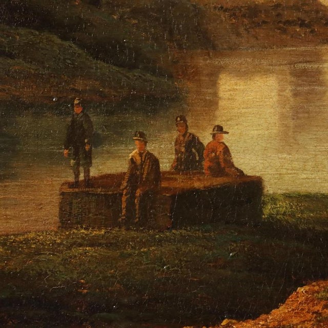 View of the Broken Bridge in Rome, Oil on Canvas For Sale - Image 4 of 14
