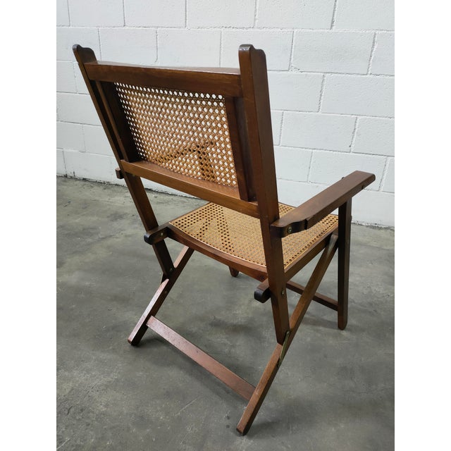 Wood Mid-Century Grid Folding Chair, 1970, Set of 2 For Sale - Image 7 of 9