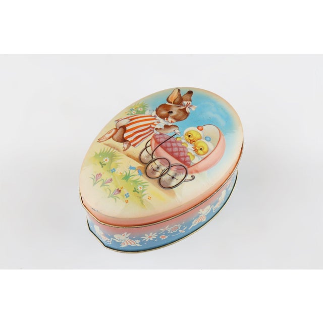 1930s Vintage Tin Cote Dor Easter Can with Rabbit and Ducks, 1930s For Sale - Image 5 of 10
