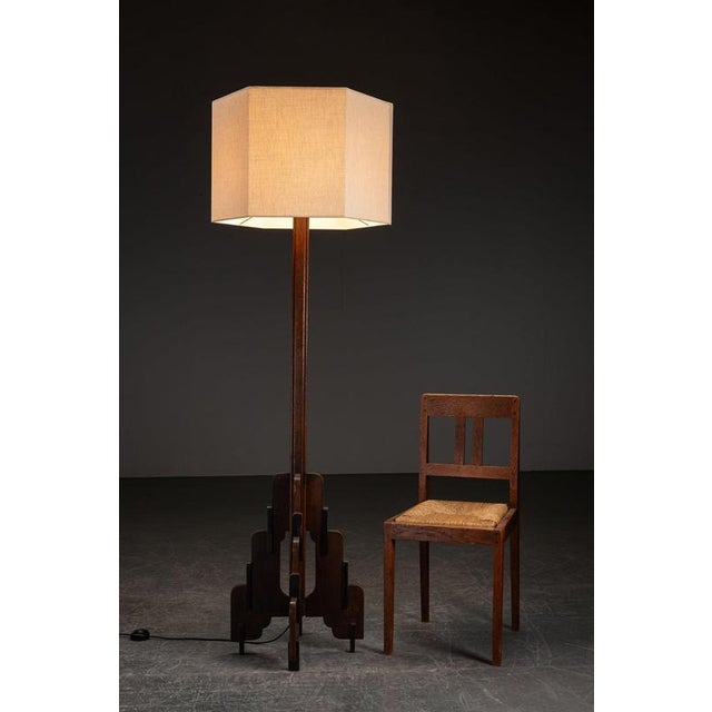 1920s Amsterdamse School Standing Lamp period: 1920s origin: The Netherlands dimensions (cm): h157 x w44 x d44 cm...