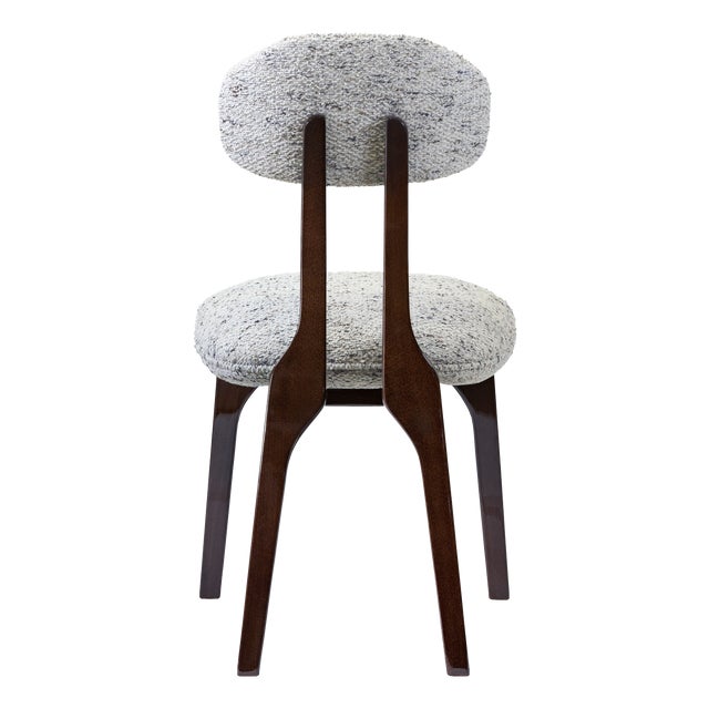 Silhouette Dining Chair in Blue Chenille from Insidherland For Sale