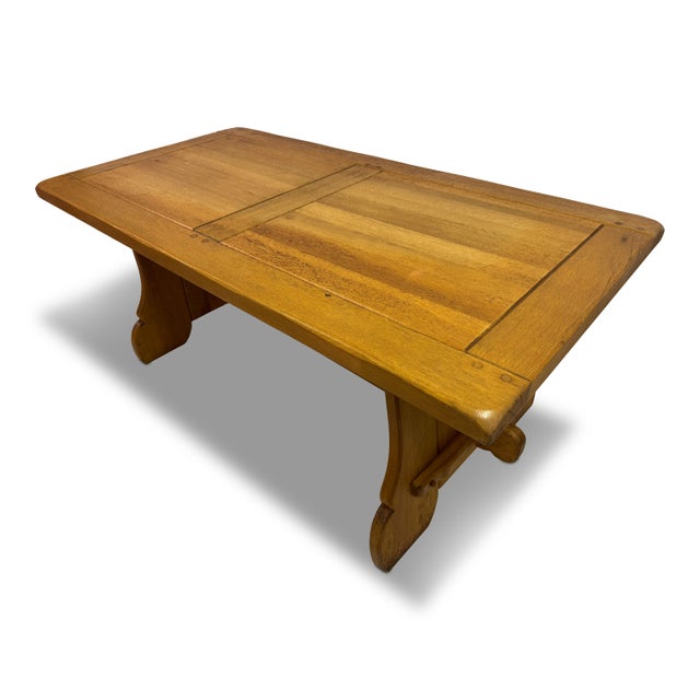 Brutalist Rustic Alpine Oak Dining Table, 1970s For Sale - Image 4 of 16