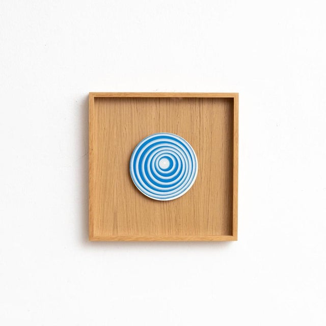 Marcel Duchamp Framed Rotorelief. Model Cerceaux in Blue and White Edited by Walther König Series 133, Germany in 1987....