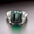 Metal Natural Tourmaline Sapphire Ring 7 14k W Gold 8.7 TCW Certified For Sale - Image 7 of 14