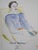 David HOCKNEY (1937) Portrait of young man Original vintage poster On poster paper 45 x 64 cm (c. 18 x 25 inches)...