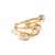 Metal Trio Pearl Harmony Gold Adjustable Ring, Size 8 For Sale - Image 7 of 8