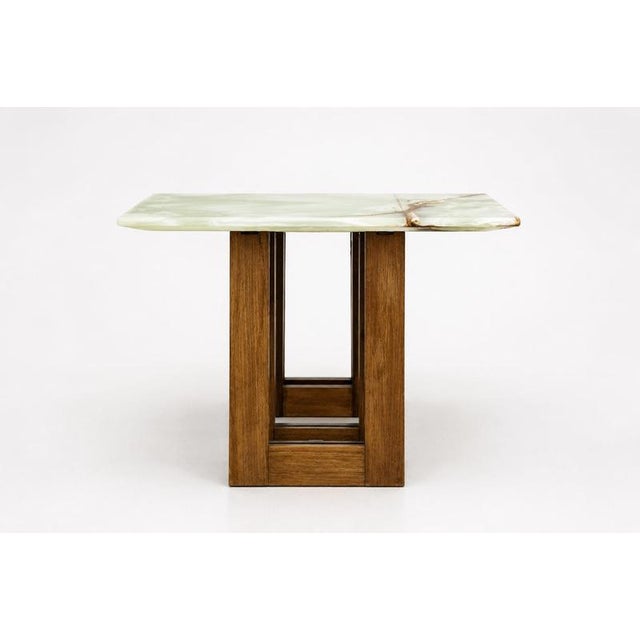 Architectural Italian Coffee Table with Onyx Top For Sale - Image 6 of 8