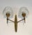 Gold Bronze wall Sconces with Worked Glass Reflectors, Italian, circa 1960 - A Pair For Sale - Image 8 of 13