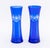 Late 20th Century Cobalt Blue Cut Glass Flaring Vases, Pair For Sale - Image 5 of 9