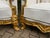 1950s Artisan Louis XVI Gold Wood Leather Bergères-Pair For Sale - Image 6 of 9