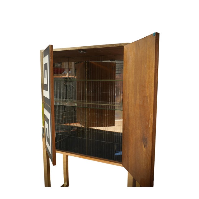 Modern Armadietto Moderno Con Porta Bottiglie Interno Designer For Sale - Image 3 of 6