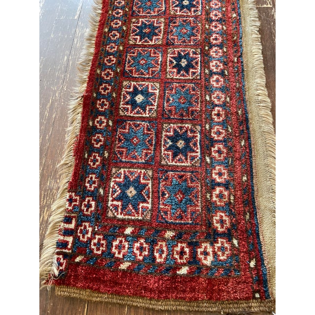 Late 19th Century Antique Turkoman Stars Rug/ Bag For Sale - Image 5 of 8